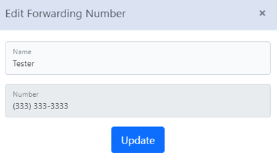 edit forwarded number