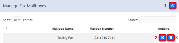 fax mailbox options