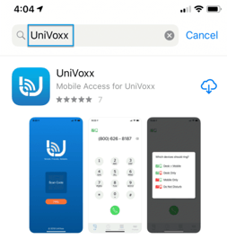 find univoxx app