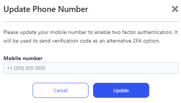 input phone number